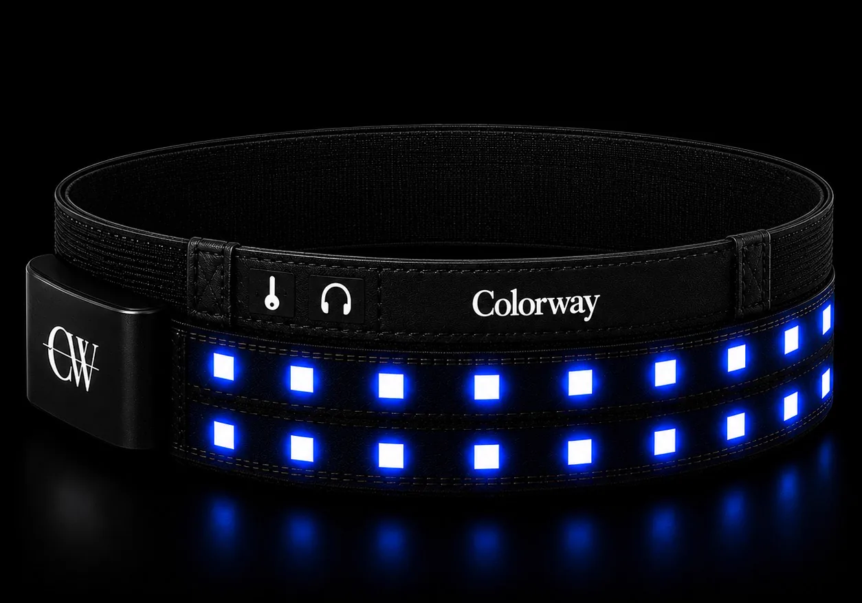 Colorway LED running belt — Blue LED
